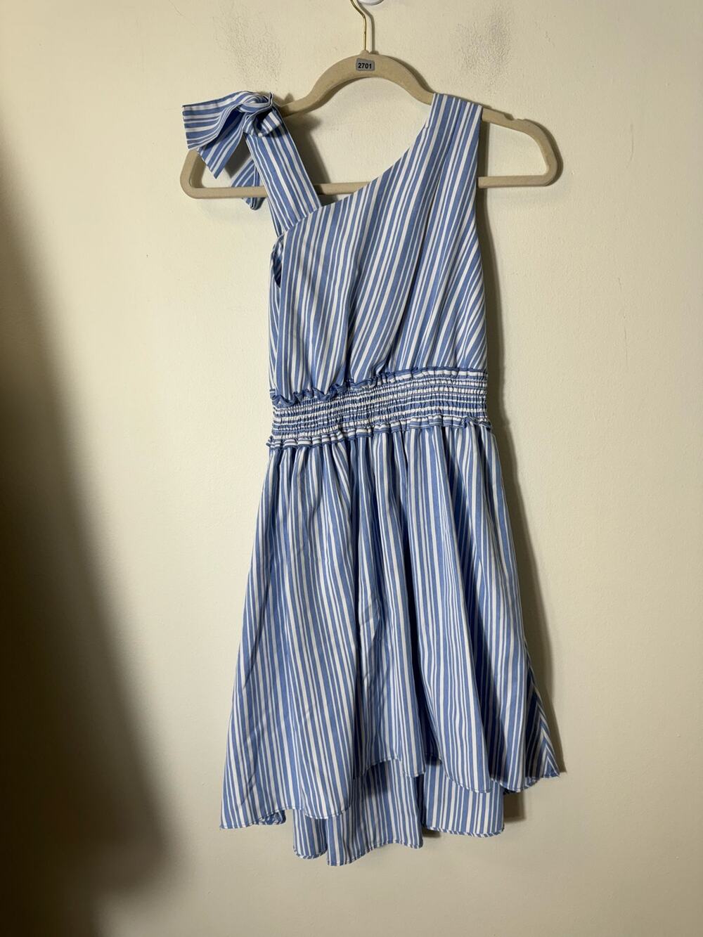 Girls Habitual Kid Blue White Striped Sundress Sz 14